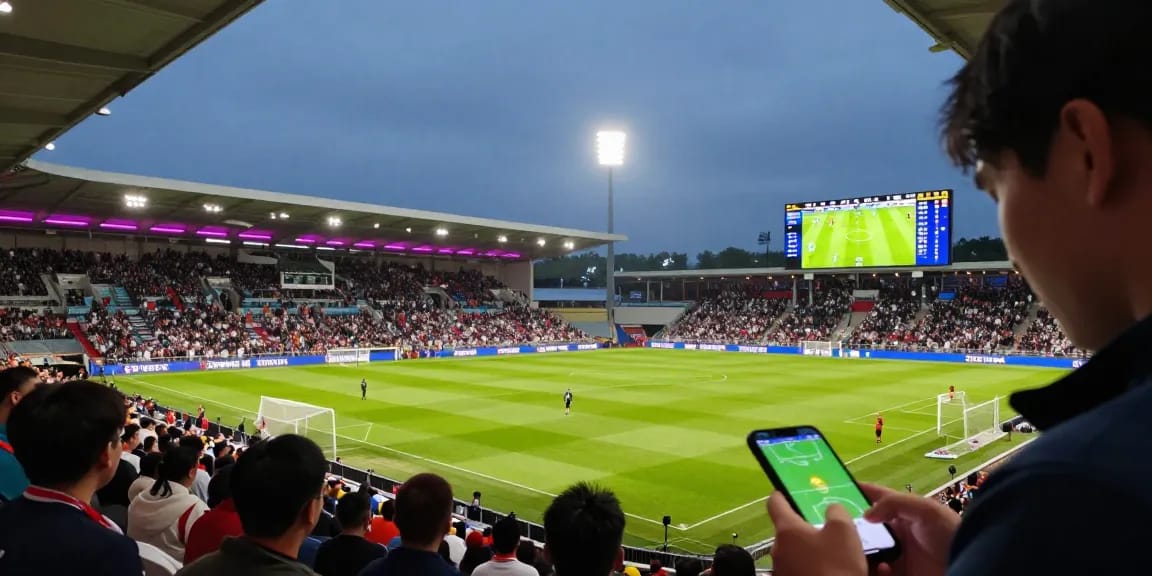 truc tiep bong da and live betting predictions with match odds displayed in a vibrant stadium