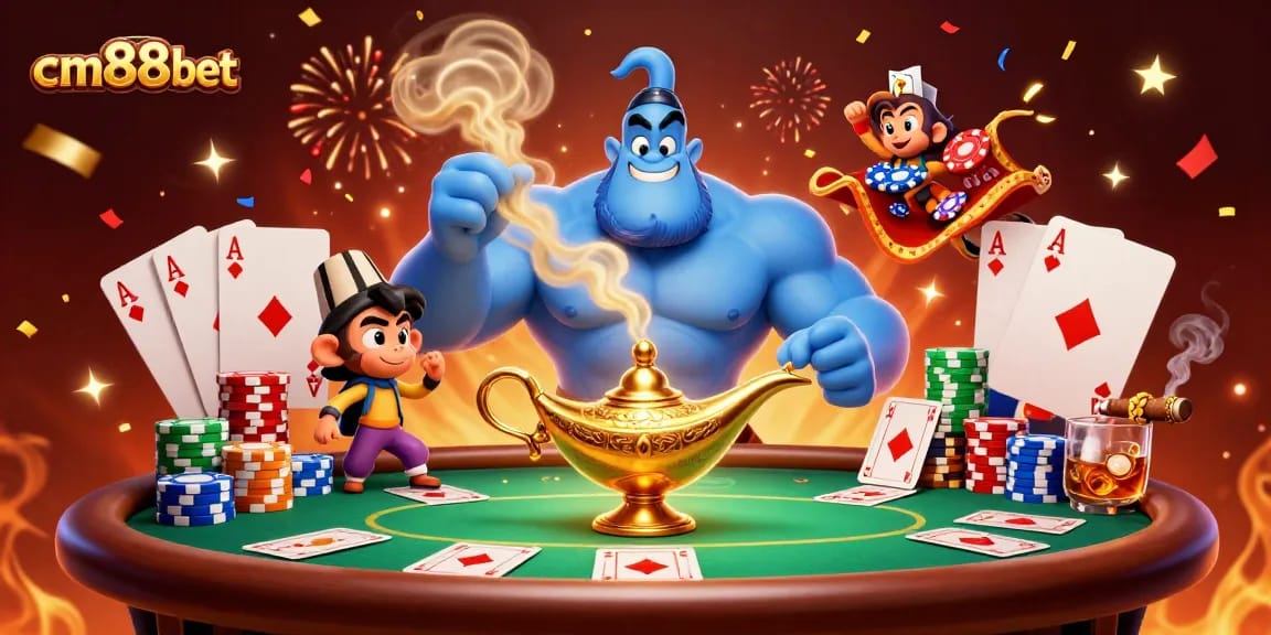 Engage in thrilling games at cm88bet with a magical scene of poker and excitement.