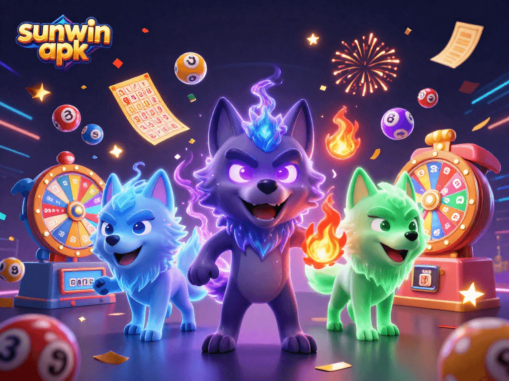 Experience thrilling chances with sunwin apk as glowing wolves unleash vibrant lottery excitement.