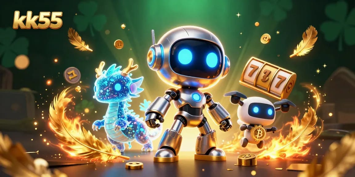 Experience thrilling gameplay at kk55 with a vibrant illustration showcasing a futuristic cyberpunk casino atmosphere.
