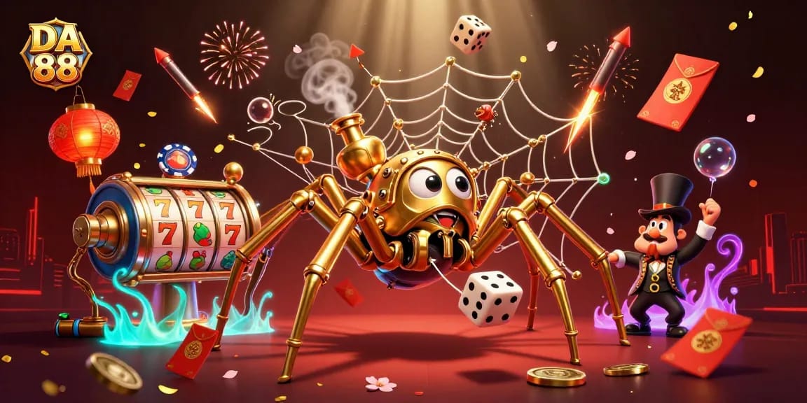 Engage with DA 88's captivating steampunk slots adventure amidst rich gaming visuals.