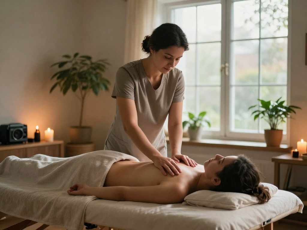 Experience premium 은평구출장마사지 in a tranquil home environment with a professional therapist offering soothing care.