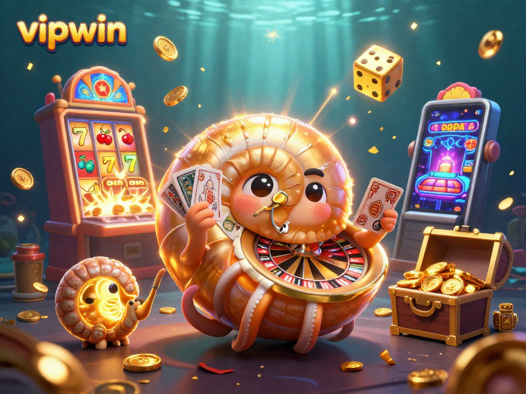 Experience exciting gameplay at vipwin with a 3D nautilus roulette and dynamic casino elements.