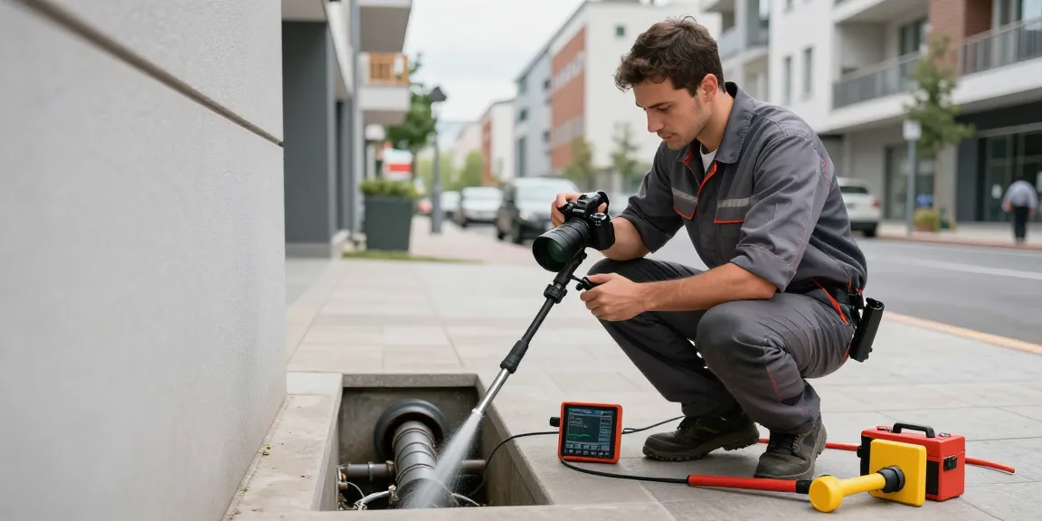 Ontstopping Antwerpen met professionele techniek in stedelijke omgeving tijdens inspectie van rioolafvoer