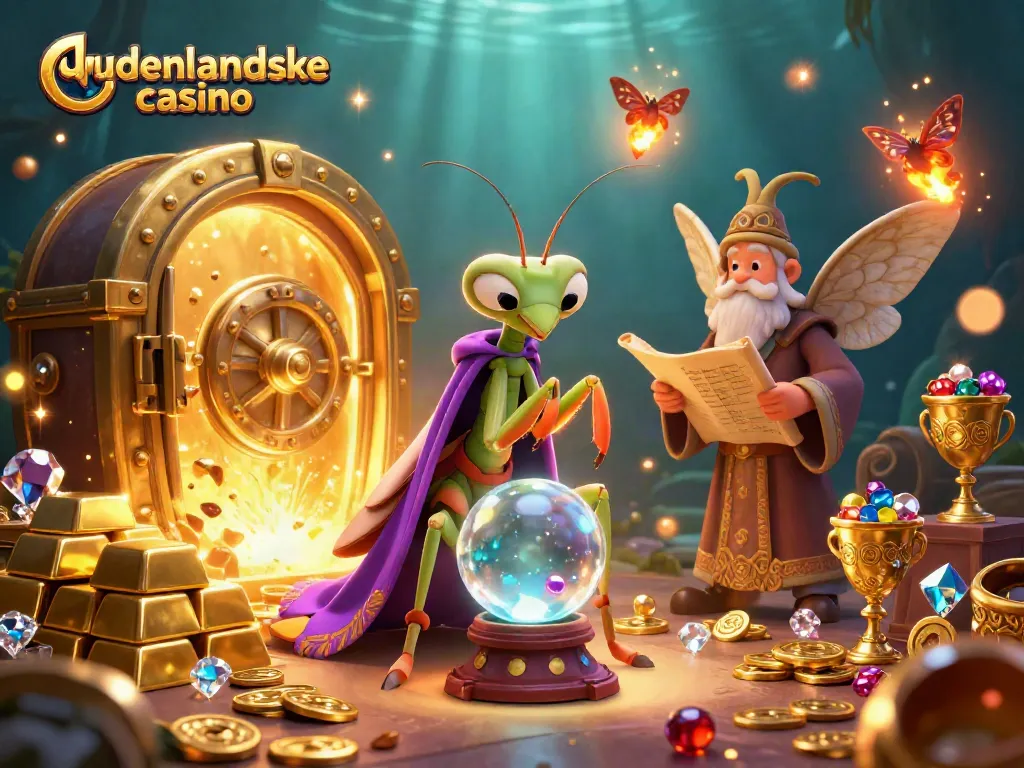 Engage with udenlandske casino through rich illustrations featuring fortune tellers and treasures.