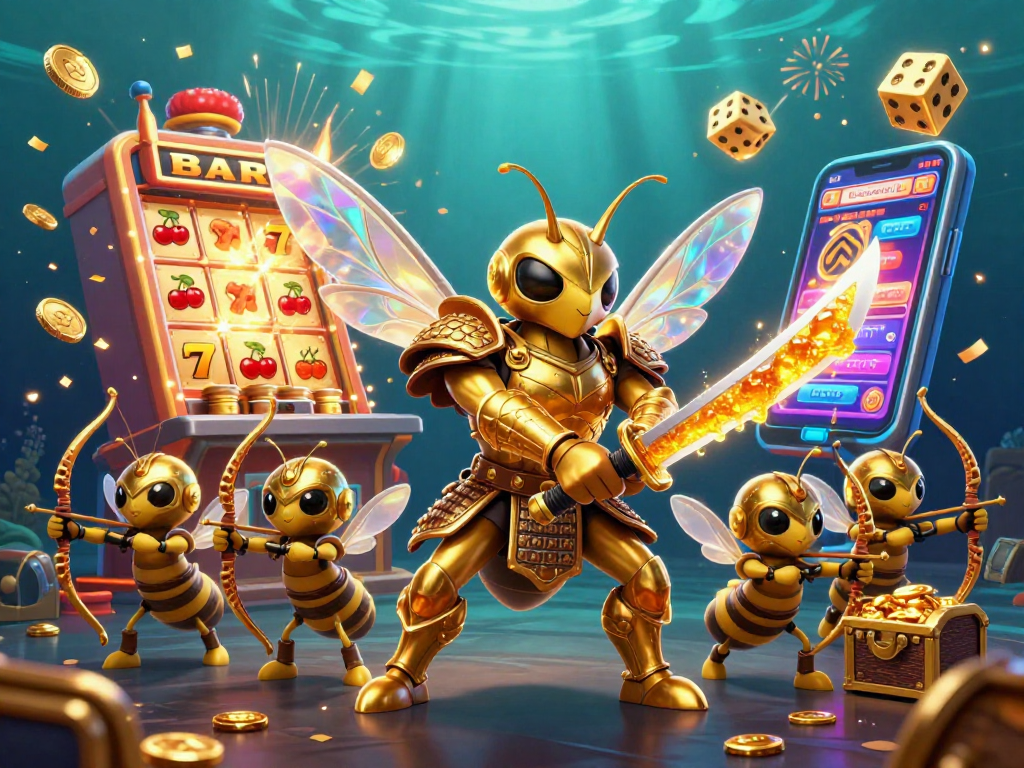 Hit-club's dynamic online gaming experience showcases vibrant characters and a thrilling jackpot scene.