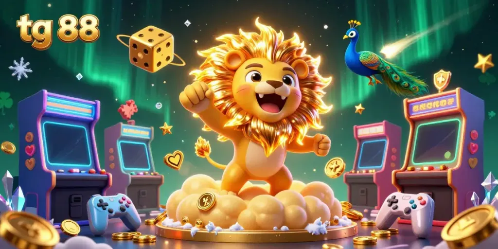 Engage with tg 88 at this vibrant online casino scene showcasing animated characters and dynamic gaming elements.