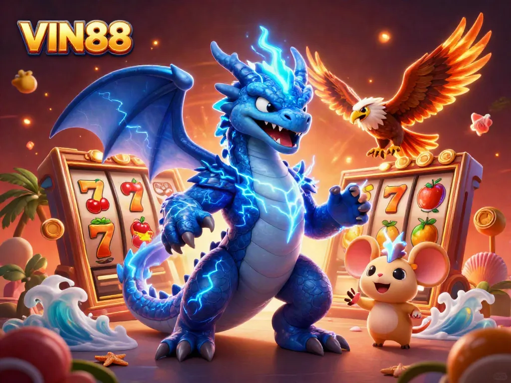 Experience the excitement of winning at VIN88 with vibrant 3D gaming elements.
