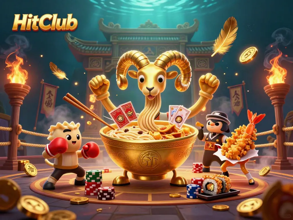 Experience exciting action at HitClub with a vibrant scene of colorful characters and dynamic elements.