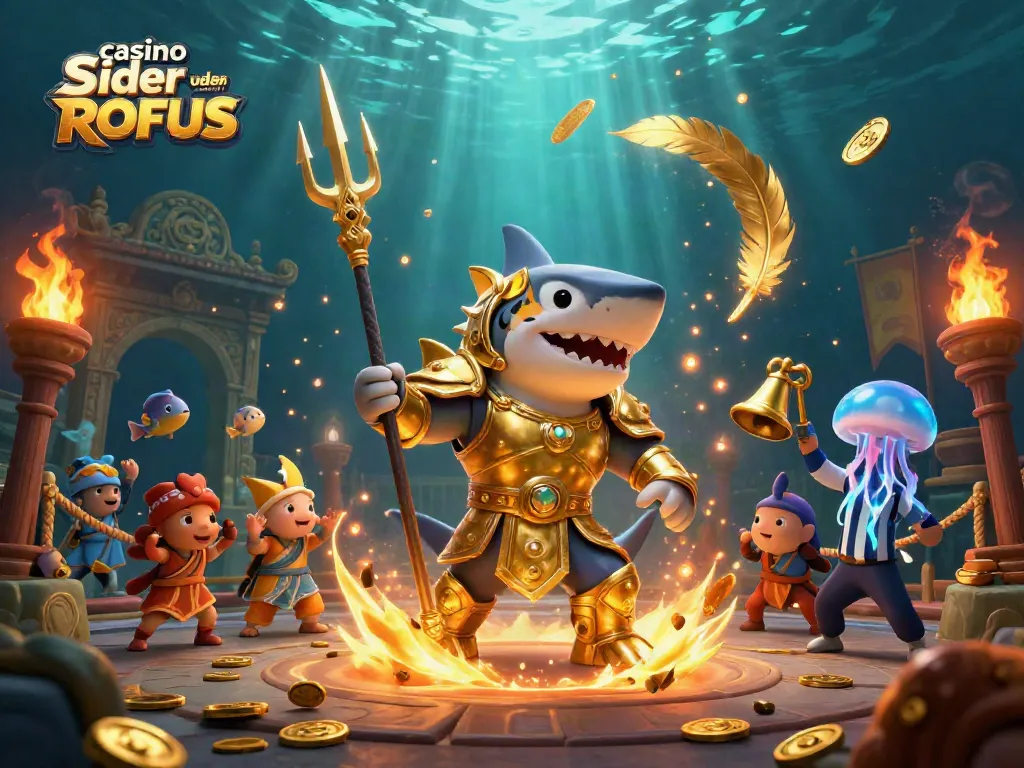 Experience thrilling gameplay at casino sider uden ROFUS with vibrant underwater 3D illustration