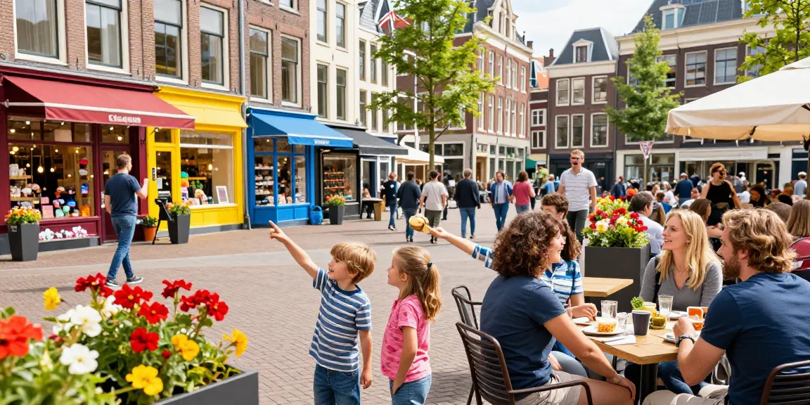 Family outing in Den Haag, showcasing bedrijven den haag with vibrant city atmosphere.
