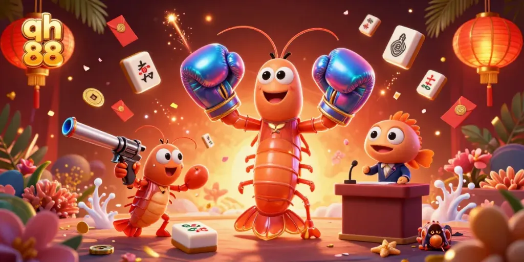 Experience the thrilling excitement of qh 88 with animated casino characters and vibrant game elements.