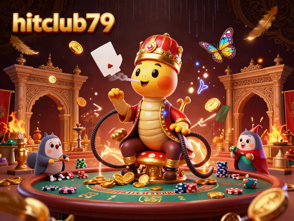 Engage in thrilling games at hitclub79 while enjoying a mesmerizing 3D casino scene.