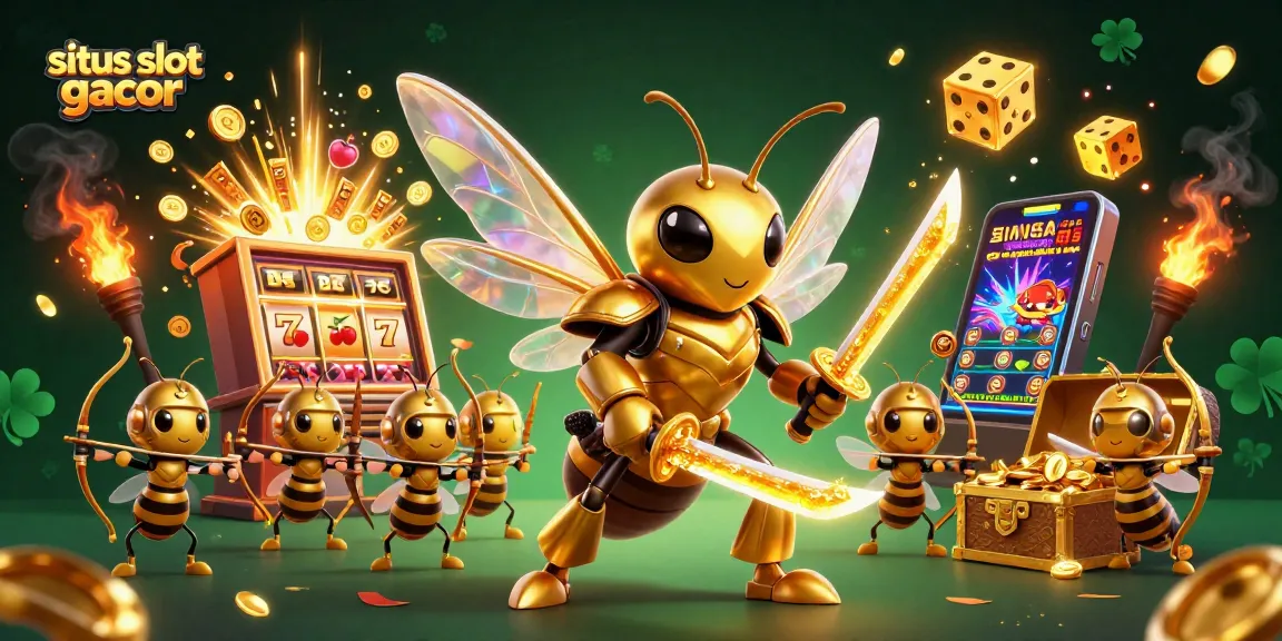 Engage with the thrilling world of situs slot gacor as the golden hornet and bee archers take on a vibrant casino.