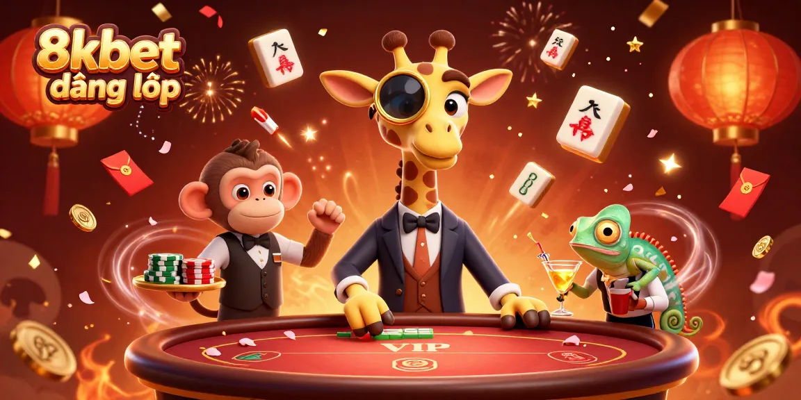 Experience thrilling 8xbet đăng nhập with vibrant cartoon characters at a lively casino setting.