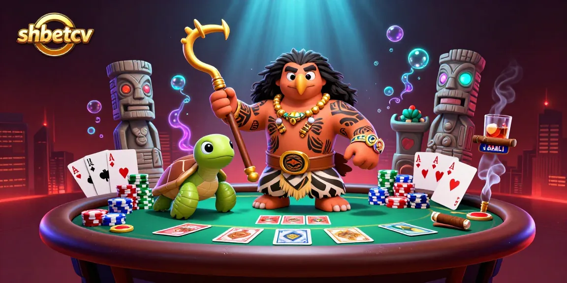 Experience thrilling gameplay at shbetcv with vibrant 3D characters engaging at a lively poker table.